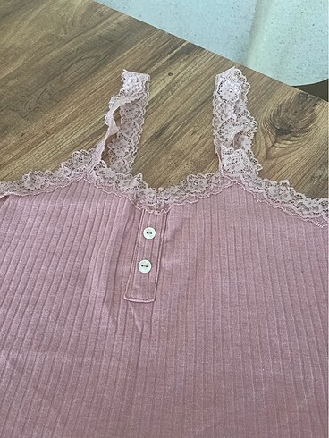 Diğer Dantel kenarlı pijama takımı