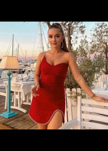 Kırmızı Kolsuz Mini Kadın Elbise - Görsel 2