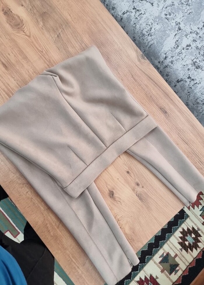 Zara süet pantolon  - Görsel 3
