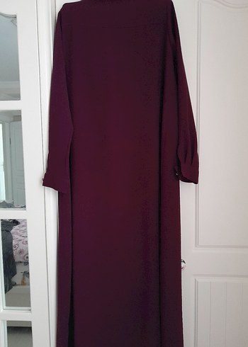 Bordo Uzun Kollu Drapeli Kadın Pardesü - Görsel 5