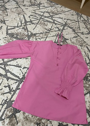 Pembe Bohem Uzun Kollu Kız Bluzu - Görsel 2