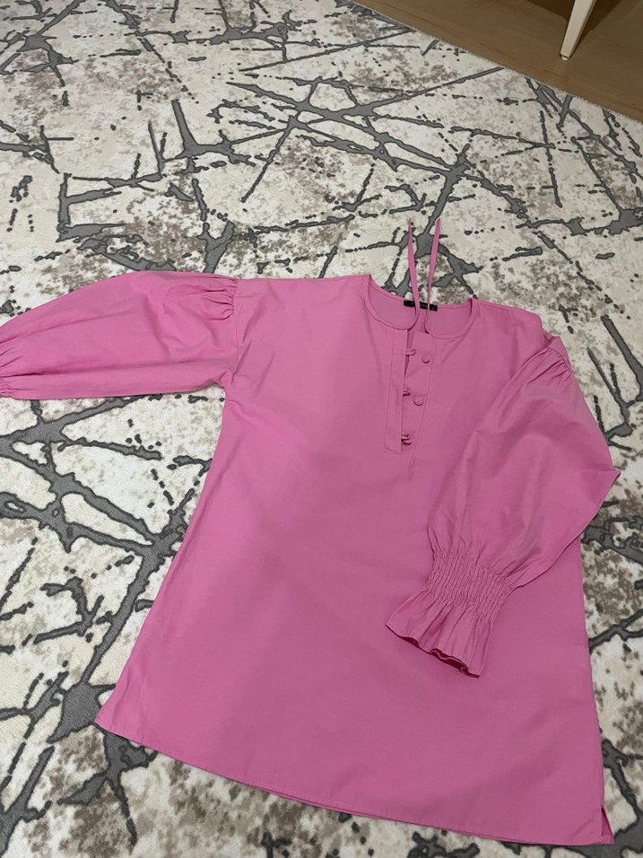 Pembe Bohem Uzun Kollu Kız Bluzu - Görsel 2