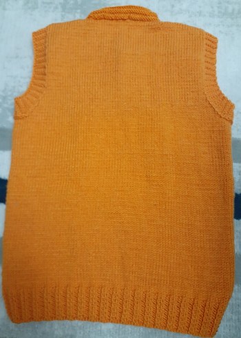 Turuncu çocuk  Triko Boğazlı Süveter - Görsel 2