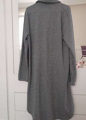 Gri Ekose Desenli Düğmeli  Uzun tunik - Görsel 4