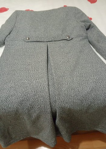 Gri Fermuarlı Kadın Uzun Kollu Kaban - Görsel 3