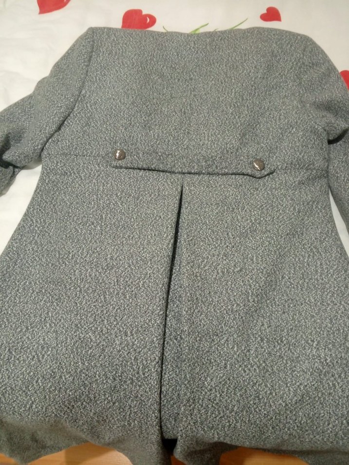 Gri Fermuarlı Kadın Uzun Kollu Kaban - Görsel 2