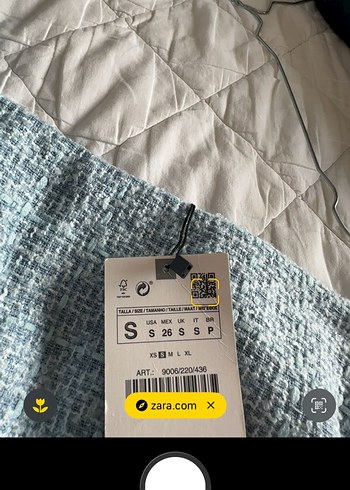 Zara Beyaz Mini Denim Etek - Görsel 4