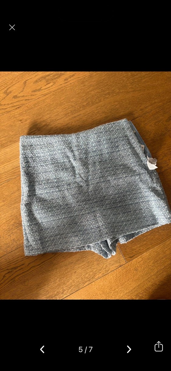 Zara Beyaz Mini Denim Etek - Görsel 2