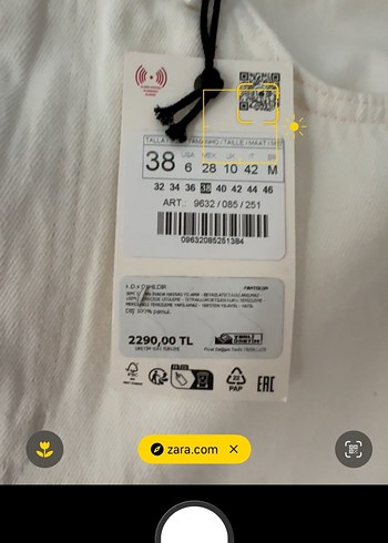 Zara beyaz jean - Görsel 3