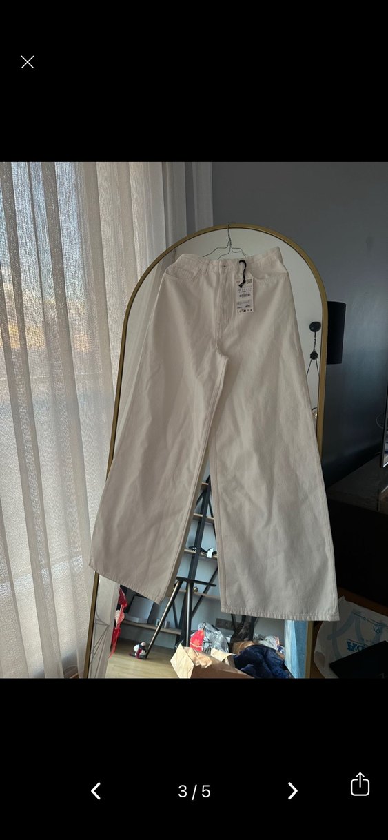 Zara beyaz jean - Görsel 5