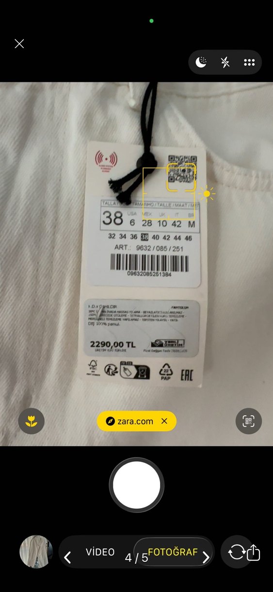 Zara beyaz jean - Görsel 3
