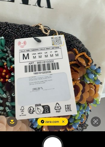 Zara boncuk çanta - Görsel 4