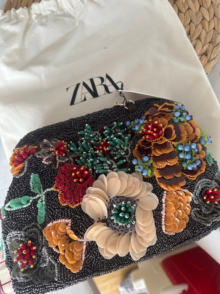 Zara boncuk çanta - Görsel 3
