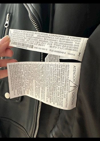 Zara Siyah Deri Biker Ceket - Görsel 2