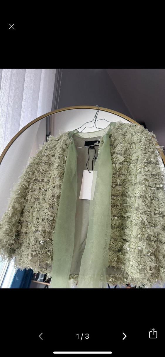 Zara yeşil fiyonk hırka - Görsel 3