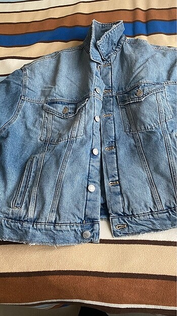 m Beden gri Renk Denim ceket