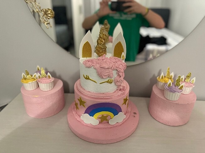 Maket doğum günü pastası