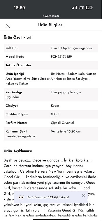 Beden Renk Good gril parfüm
