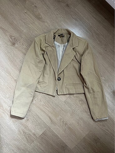 Trendyolmilla Bej Crop Blazer