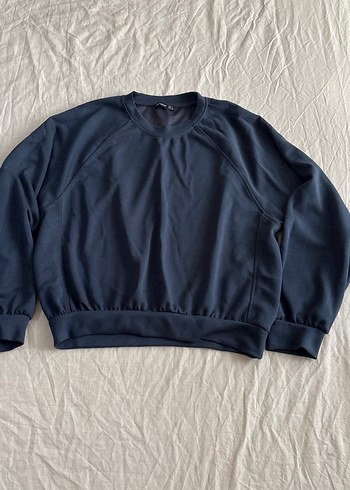 Lacivert Oversize Kadın Sweatshirt