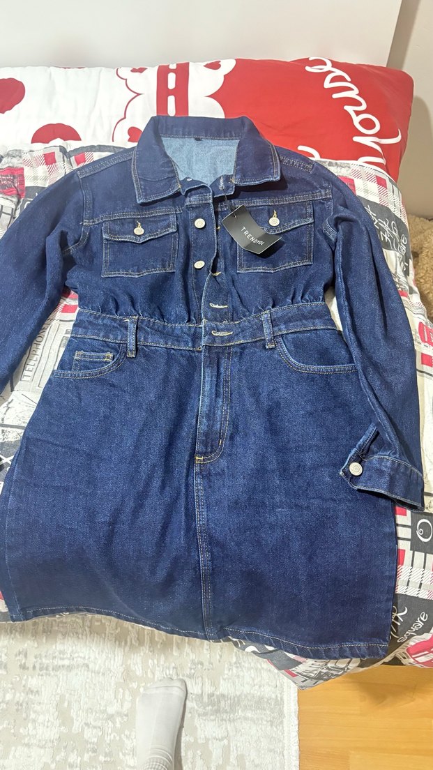 Trendyol kot elbise - Görsel 2