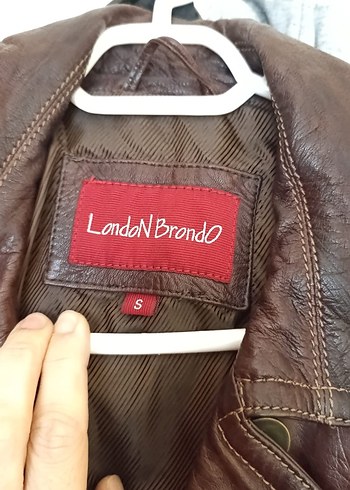 Kahverengi Uzun Deri Kadın Ceket Boynerden alındı hakiki deri - Görsel 2