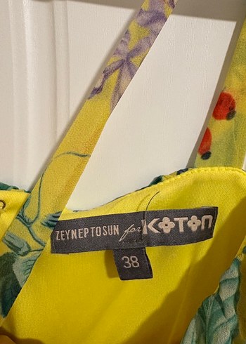 m Beden çeşitli Renk KOTON desenli yaz elbisesi yırtmaclı