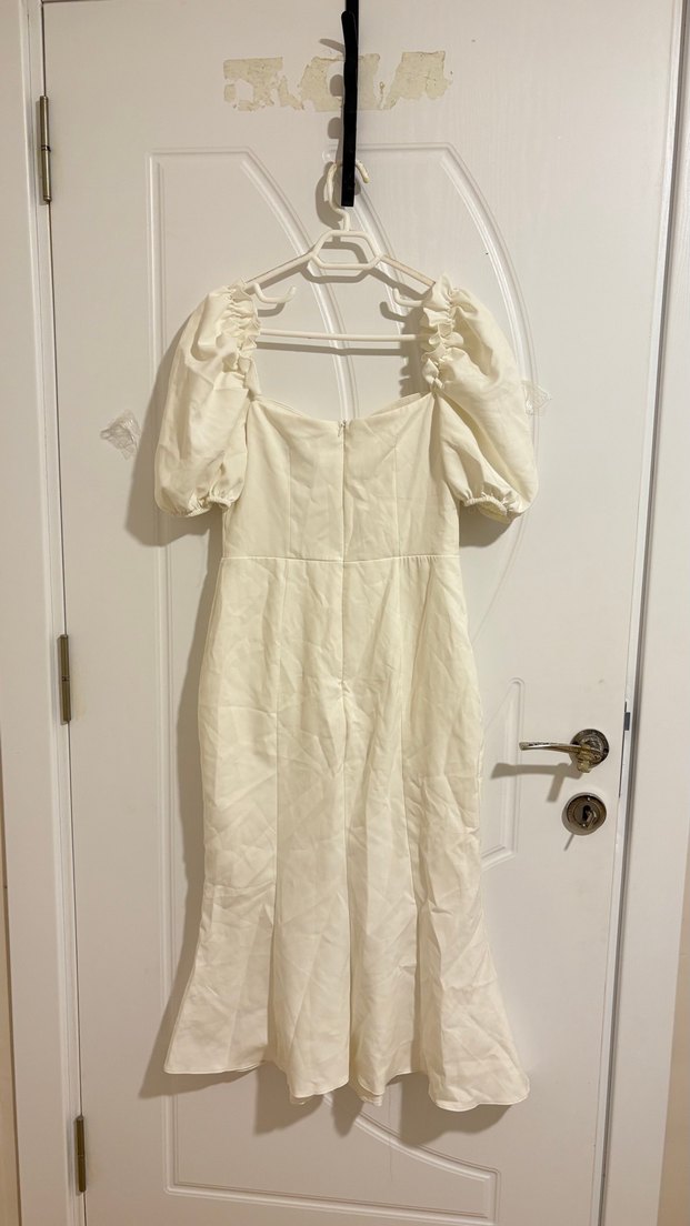 Trendyol Uzun Beyaz Straplez Gelinlik - Görsel 3