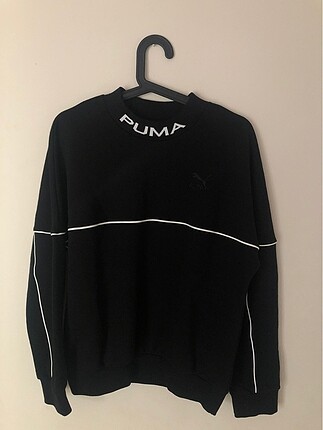 Puma s beden sweatshirt sıfır dik yaka
