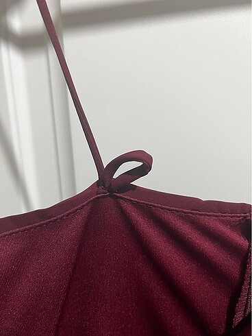 34 Beden bordo Renk Trendyolmilla bordo elbise abiye