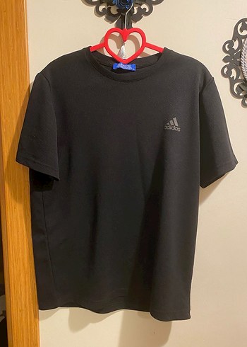 Erkek Siyah Kısa Kollu Adidas Tişört