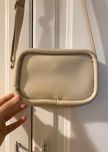 Bej Deri Kadın Çapraz Çanta - Görsel 2