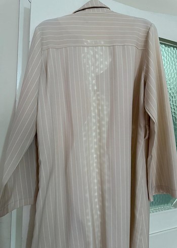 Bej Kadın Uzun Trench Coat - Görsel 2