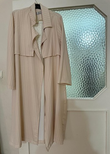 Bej Kadın Uzun Trench Coat - Görsel 3