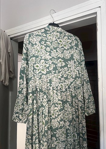 Yeşil Desenli Bohem Uzun Elbise - Görsel 5