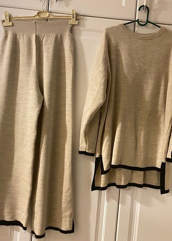 Bej Uzun Kollu Salaş Keten Kadın Kazak - Görsel 2