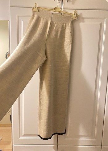 Bej Uzun Kollu Salaş Keten Kadın Kazak - Görsel 6