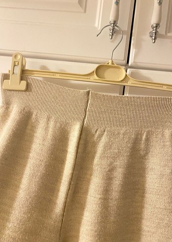 Bej Uzun Kollu Salaş Keten Kadın Kazak - Görsel 8