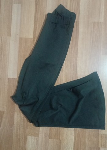 s Beden Kadın Siyah İspanyol Paça Kumas pantolon