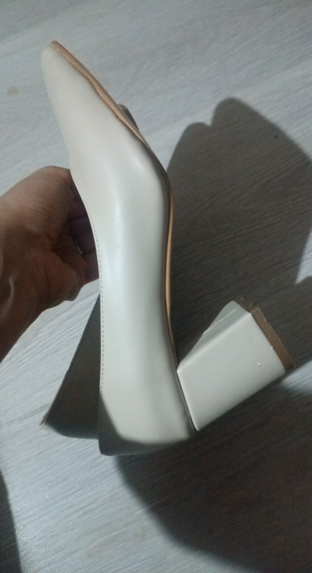 Bej Stiletto Topuklu Kadın Klasik Ayakkabı - Görsel 4
