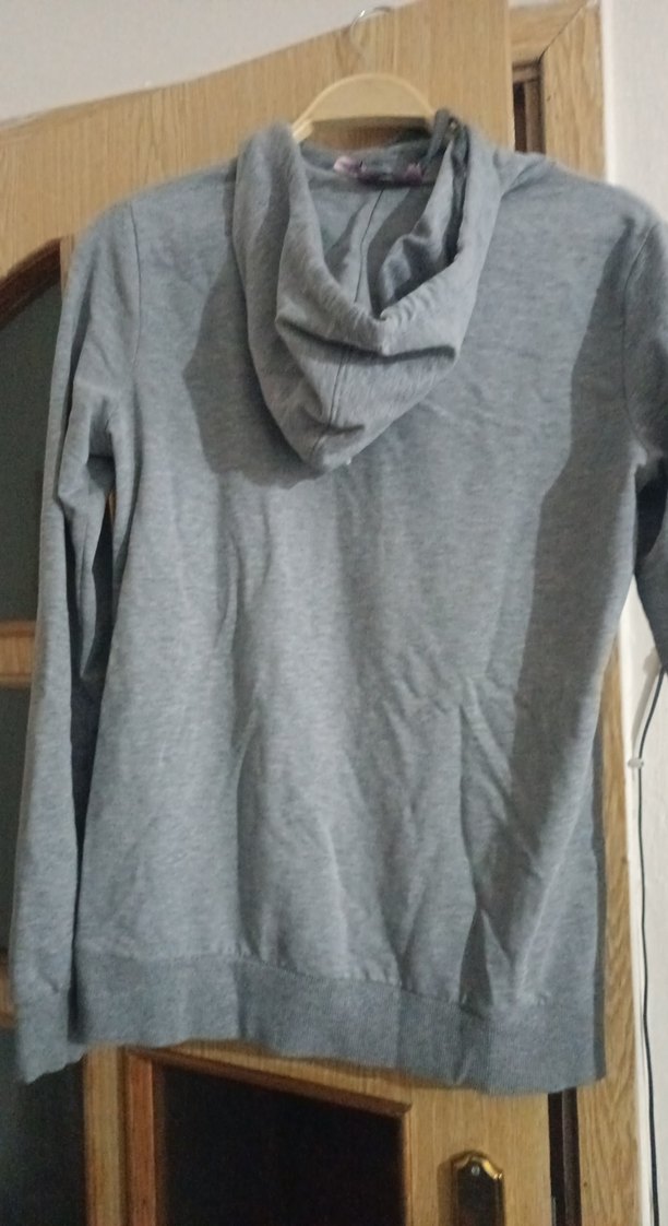 Kadın Gri Uzun Kollu Pul İşlemeli Sweatshirt - Görsel 3