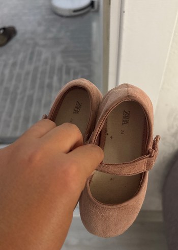 Zara Bej Süet Kız Çocuk Babet Ayakkabı