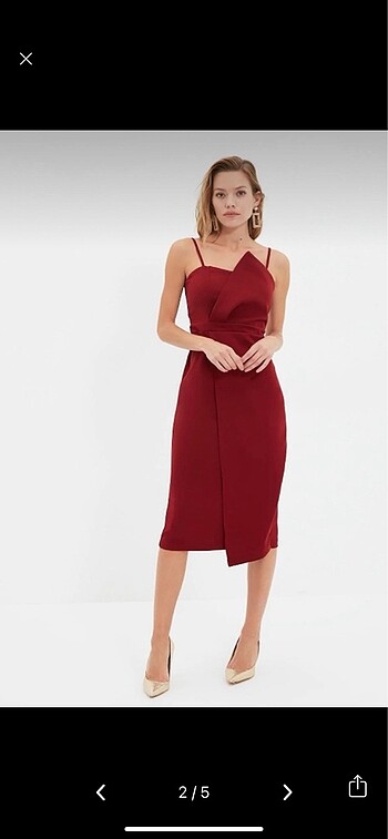 Bordo elbise