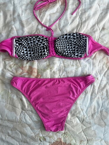 38 Beden pembe Renk Pembe bikini