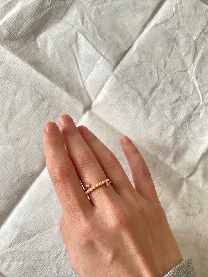 Altın Renk İncili Kadın Takı Seti - Görsel 5