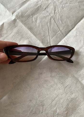 Kahverengi Şeffaf Retro Kadın Güneş Gözlüğü - Görsel 2
