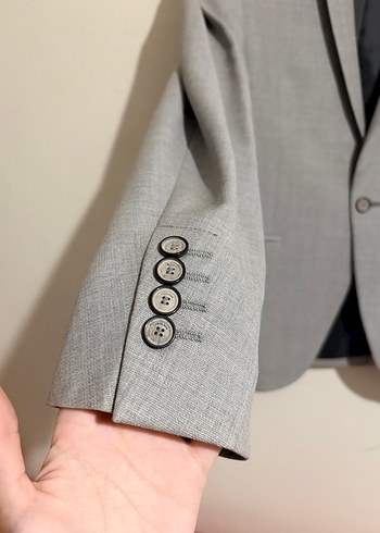 Gri Erkek Ofis Takım Elbise Ceketi - Görsel 3