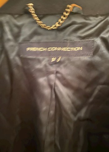 Lacivert Kürklü Yün Kaban - Görsel 3