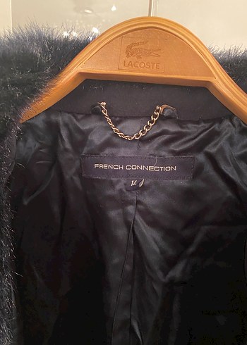 Lacivert Kürklü Yün Kaban - Görsel 4