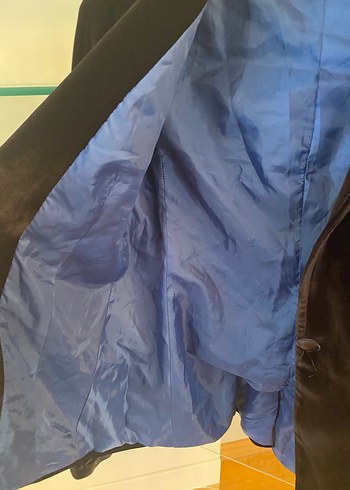 Siyah kadife Kadın Blazer Ceket - Görsel 4